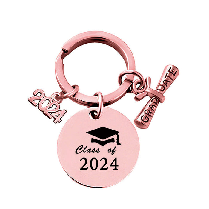 Wholesale Engraved Graduation Season Stainless Steel Keychain JDC-KC-Mingl004