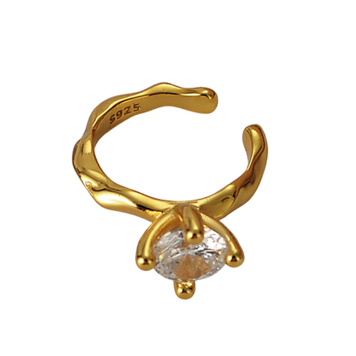 Wholesale S925 Sterling Silver Diamond Ear Clip Irregular Ear Clip without Ear Holes