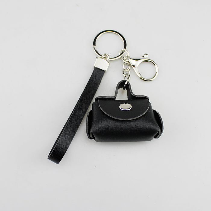 Wholesale Chic PU Leather Coin Purse Keychain Alloy Car Key Accessory For DIY Jewelry Craft