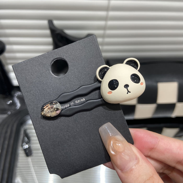 Wholesale  Cute panda bangs clip  clip duckbill clip side clip