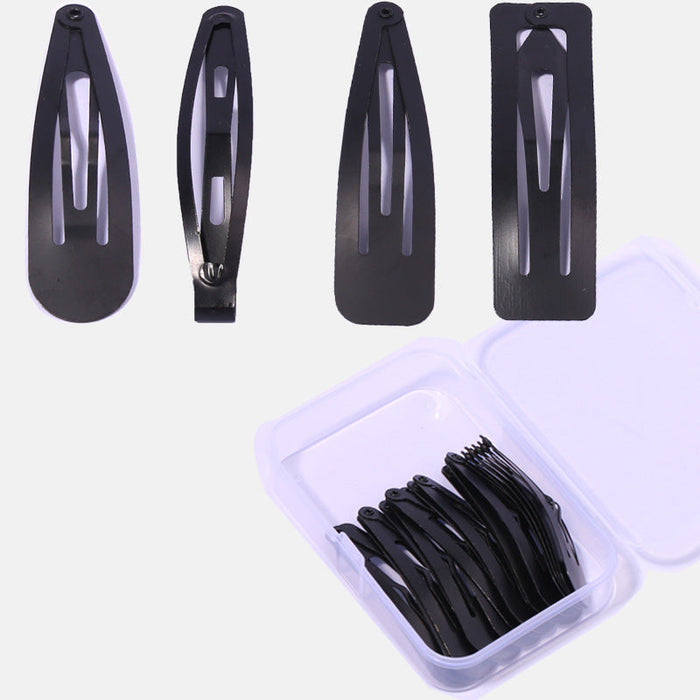 Wholesale  thickened black water drop hairpin side clip fixed bangs clip hair clip back head broken hair BB clip