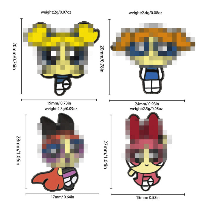 Wholesale Cartoon Brooch Chic Metal Fashion Accessory Trendy Gift For Students Boutique Resale Pin