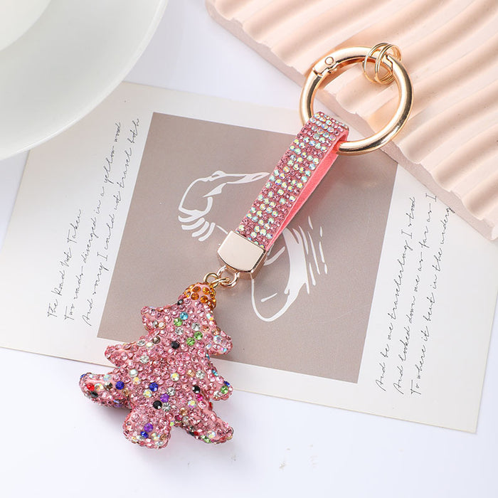 Wholesale Personalized and simple Christmas tree keychain