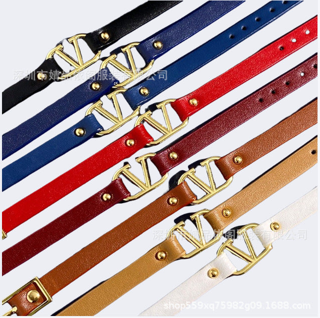 Wholesale Alphabet Bracelet Classic Bracelet Versatile Ultra Fiber Genuine Leather Bracelet