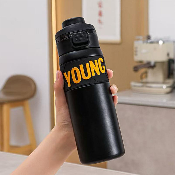 Wholesale Thermos Cup Stainless Steel Double Drinking Cup Cartoon Cute Girls Straw Cup