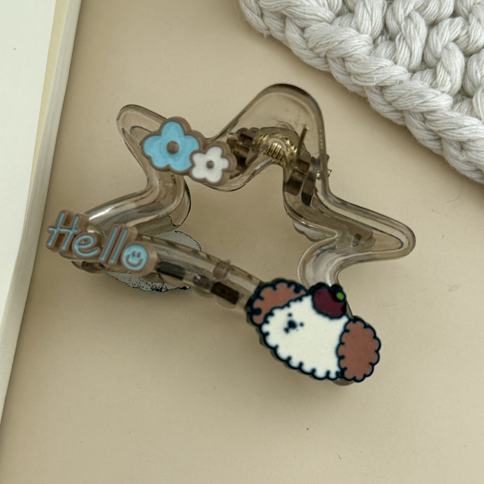 Wholesale Elegant Acetic Acid Star Cat Hair Clips