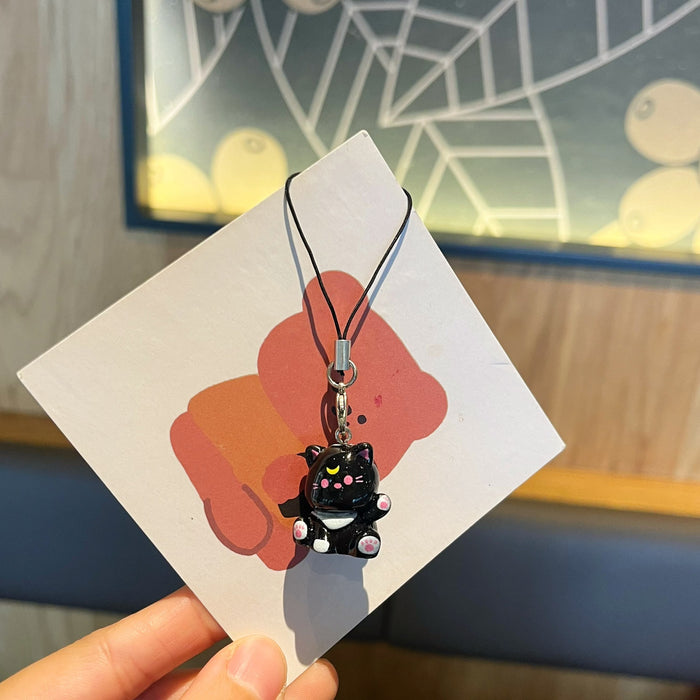 Wholesale New Cartoon Cute Kitten Phone Chain Keychain Student Girl Bag Pendant