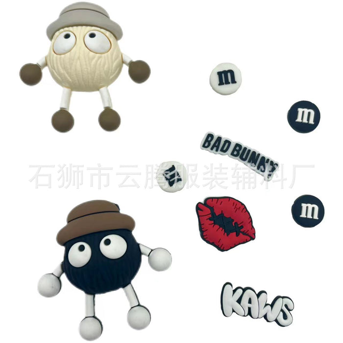 Wholesale 100pcs Charcoal Ball Clogs Shoe Charms Shoe Buckle Accessories Decoration