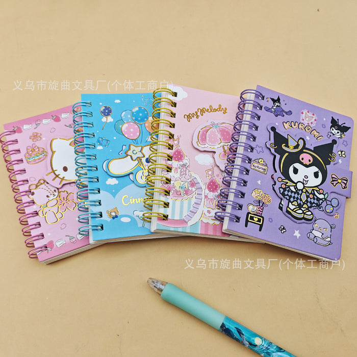 Wholesale Cartoon Gold Foil Magnetic Clasp Coil Notebook Chic Student Journal