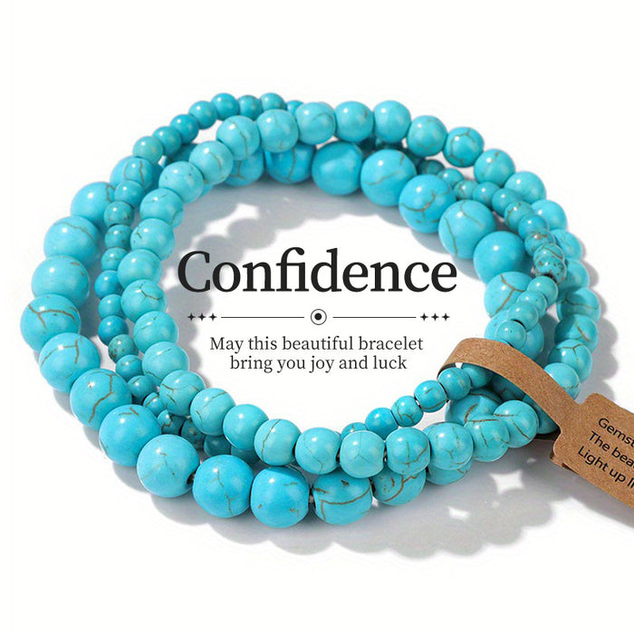 Wholesale Agate Turquoise Beaded Bracelet Retro Colorful Stone Bracelet Jewelry