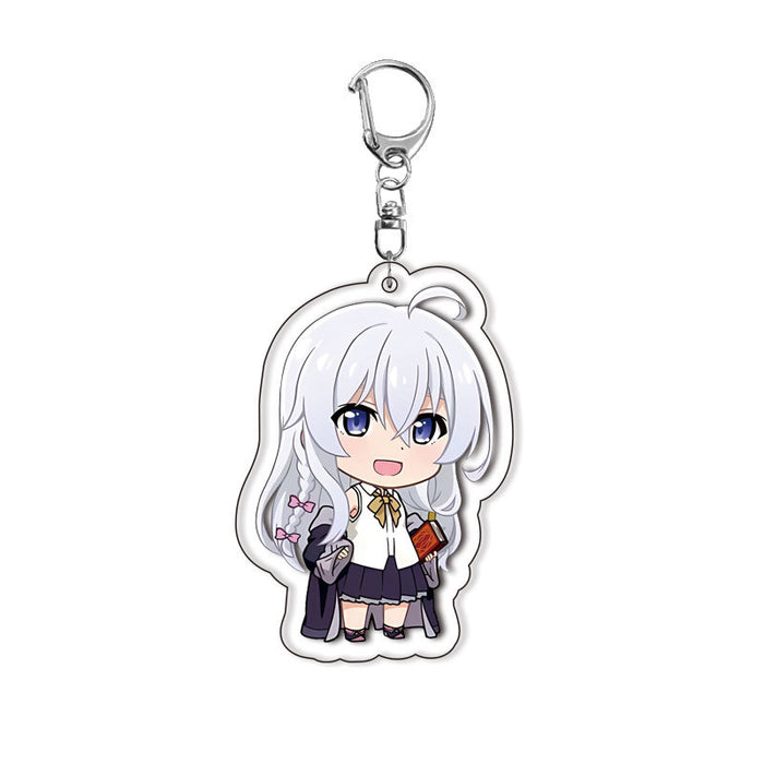Wholesale Witch acrylic keychain animation surrounding campus creative jewelry pendant
