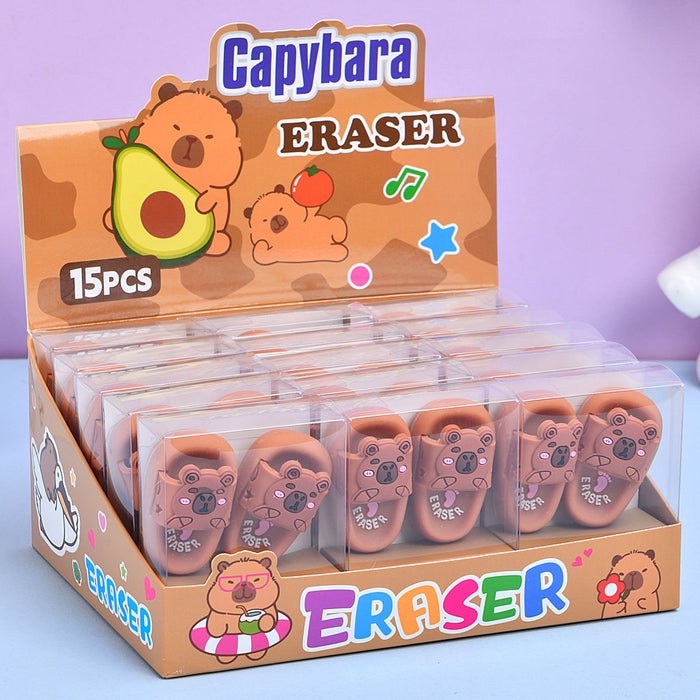 Wholesale Cute slippers shape student eraser mini eraser clean rubber