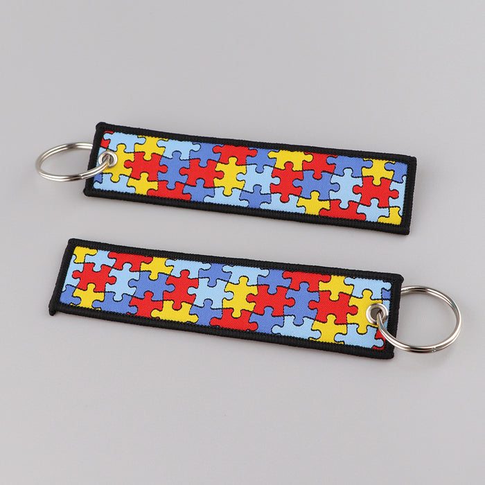 Wholesale Woven Label Keychain