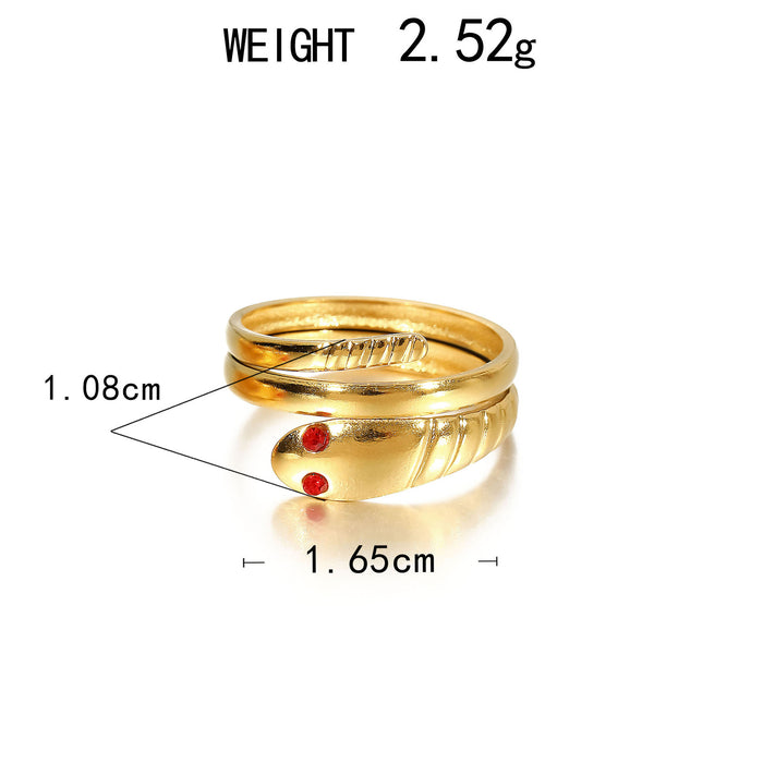 Wholesale Stainless Steel Serpent and Skull Motifs Rings