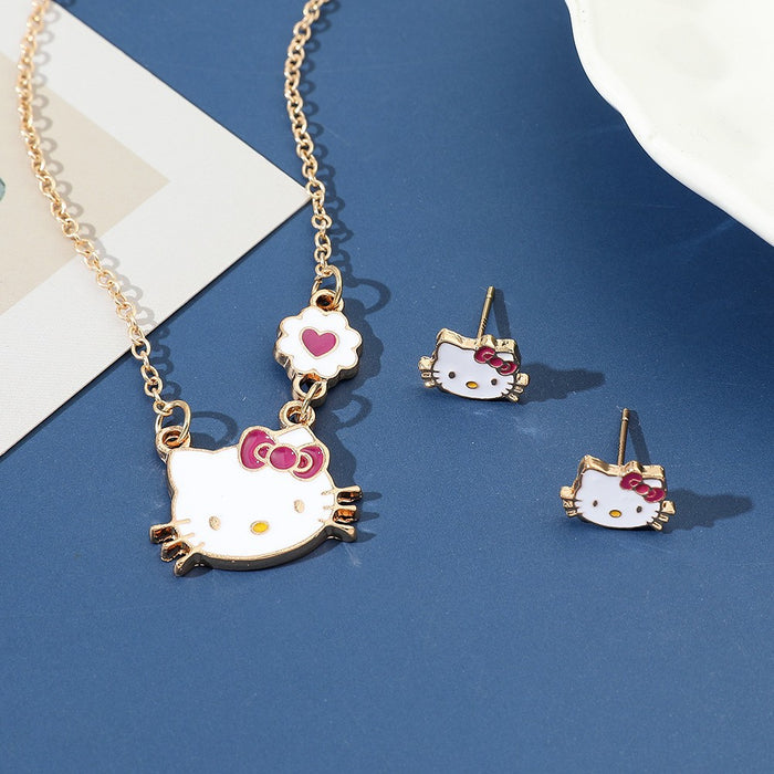 Wholesale Temu Heiiokitty Hello Kitty Necklace Cartoon Girl Necklace Keychain JDC-NE-YBY003