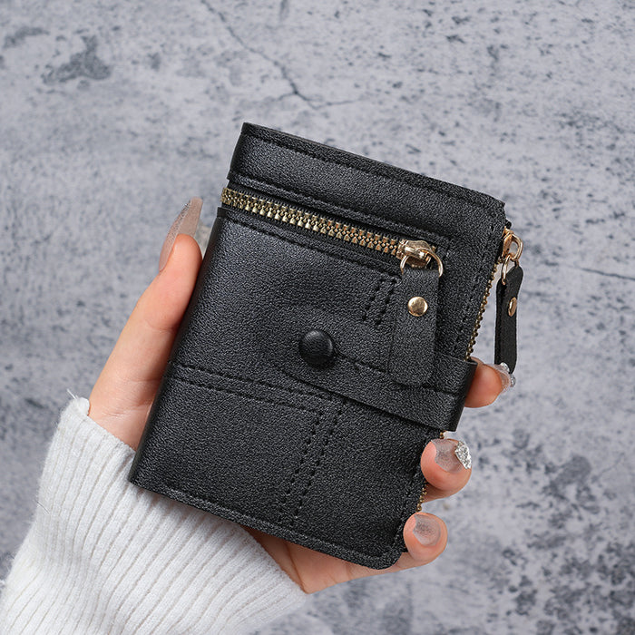 Wholesale Urban Simplicity Thin PVC Wallet Solid Color ing Card Holder Coin Purse