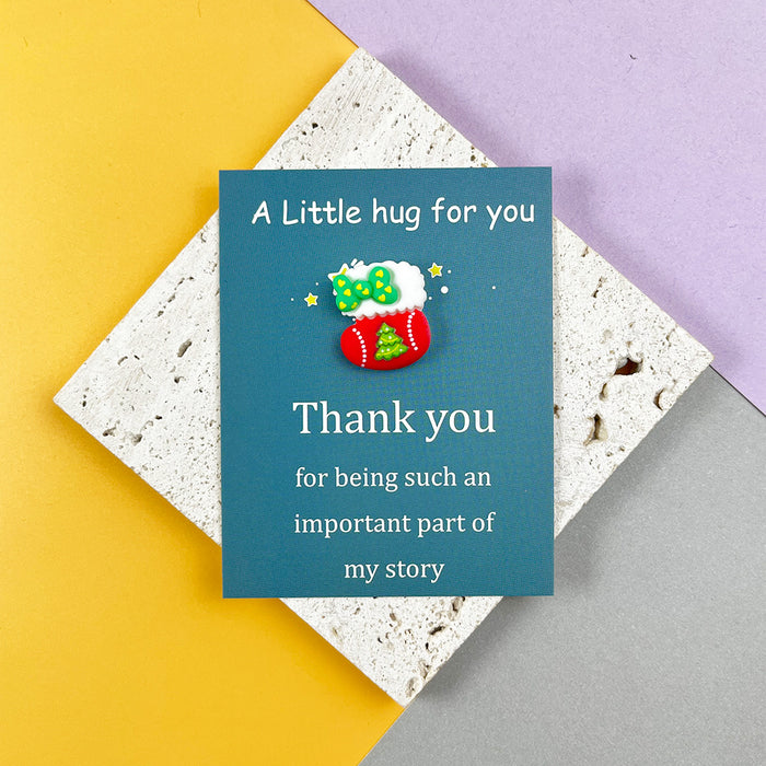 Wholesale Christmas Series Resin Pocket Hug Decorations Card