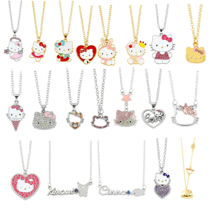 Wholesale Cartoon cat necklace pendant rhinestone enamel jewelry