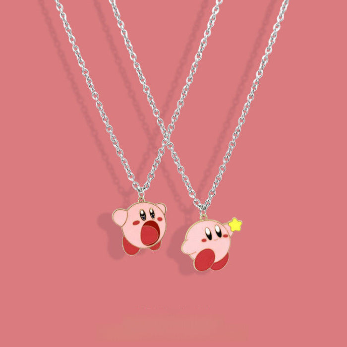 Wholesale Cartoon Cute Necklace Pendant Sweater Chain Couple Titanium Steel
