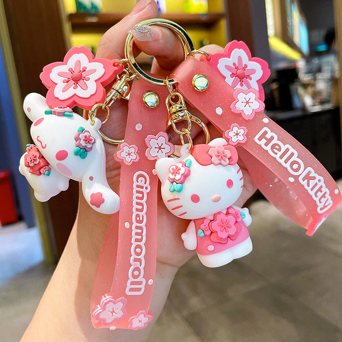 Wholesale Season Cute Dog Keychain PVC Car Key Accessory Decorative Charm
