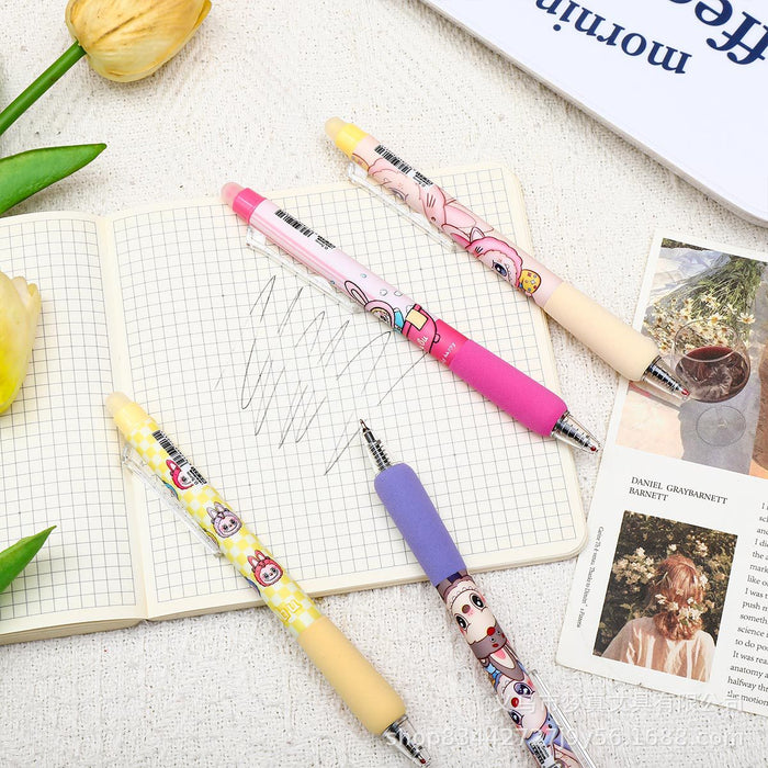 Wholesale 4pcs/ box  Cute soft sponge erasable pen  thermal erasable gel pen crystal blue erasable push pen