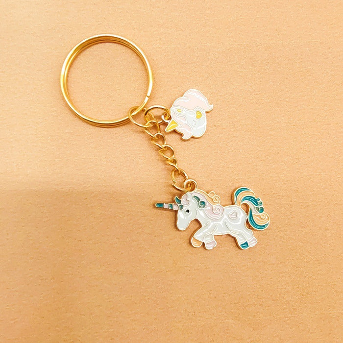 Wholesale Cartoon Unicorn Alloy Keychain JDC-KC-TYS015