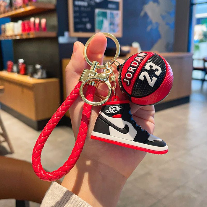 Wholesale creative basketball shoes key chain exquisite pendant couple schoolbag car key chain pendant gift