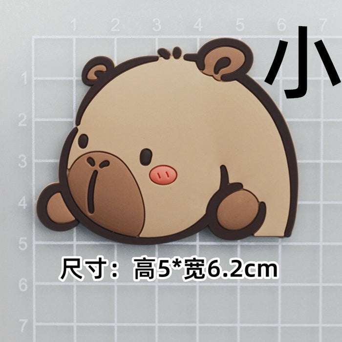 Wholesale 10pcs Capybara soft rubber decoration handmade DIY accessories mobile phone case slippers buckle cup stickers