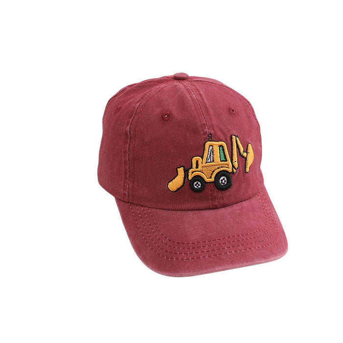 Wholesale Children' s Washable Retro Excavator Cartoon Baseball Hat