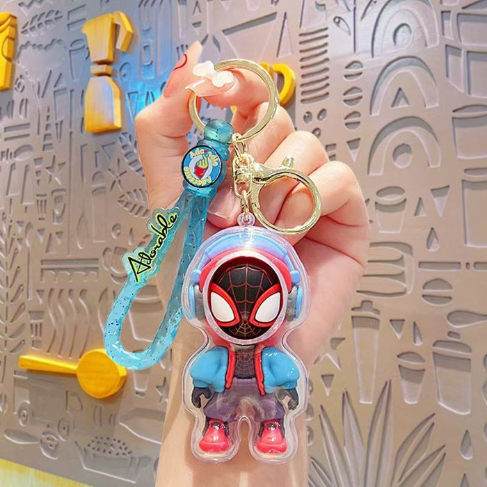 Wholesale Acrylic cross-dressing cartoon keychain tide cool boy schoolbag pendant car key chain gift