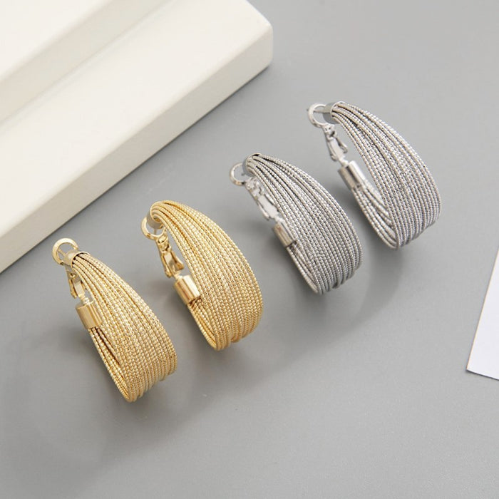 Wholesale Multi-layered Hoop Copper Earrings JDC-ES-LiR002