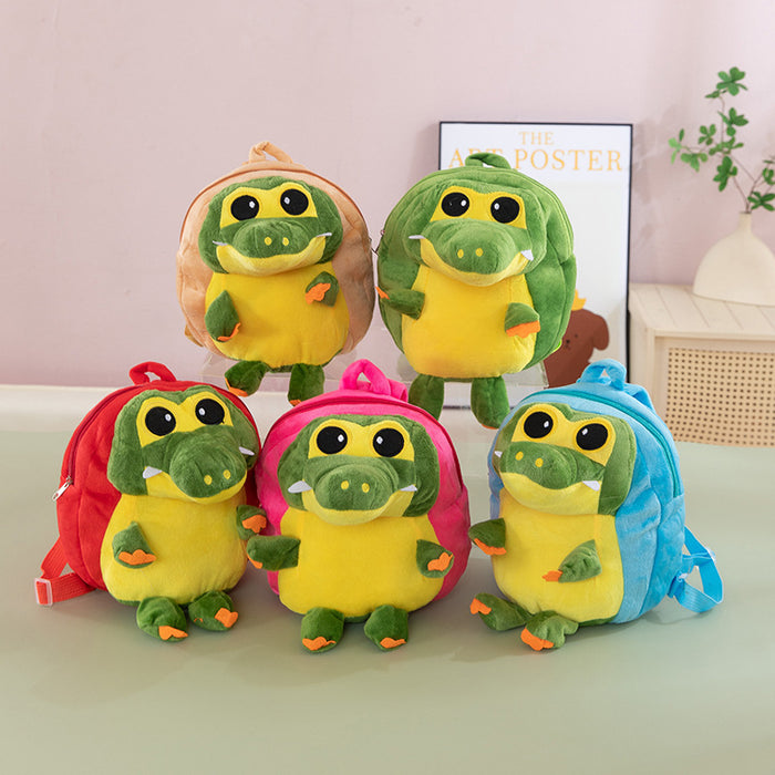 Wholesale Plush small backpack kindergarten school bag cartoon cute girl boy plush backpack