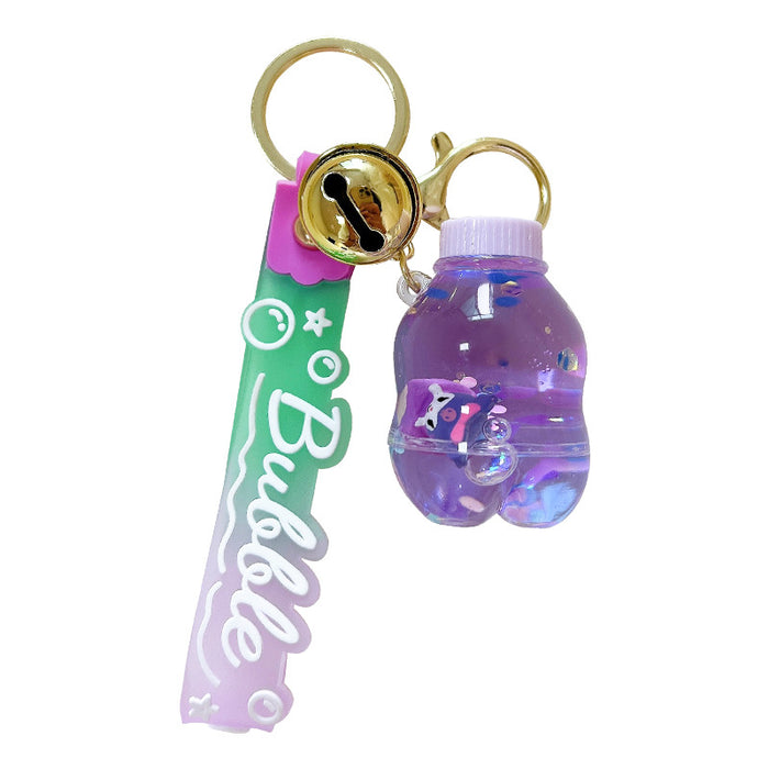 Wholesale Cartoon Acrylic Liquid Quicksand Keychain JDC-KC-YanG045