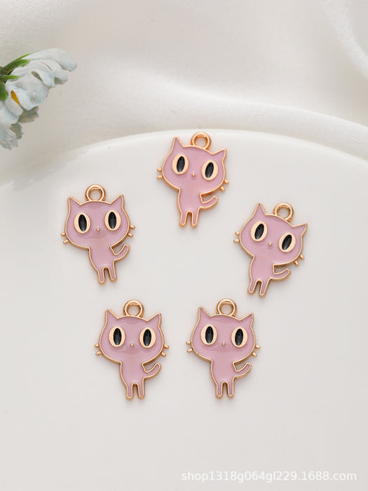 Wholesale 100 PCS DIY Alloy Accessories Cat Bracelet Charm