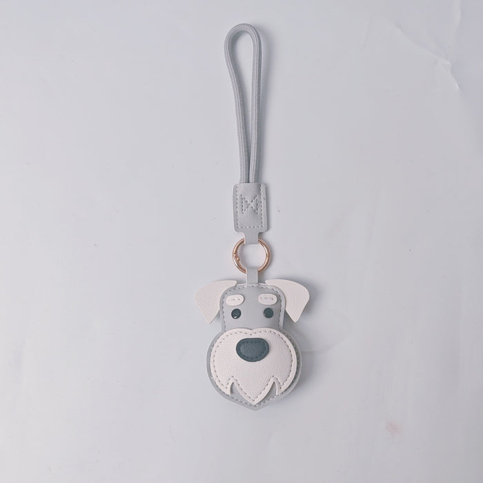 Wholesale PU Dog Keychain Pendant Cute Border Collie Husky Schnauzer Street Style Fashion Accessory
