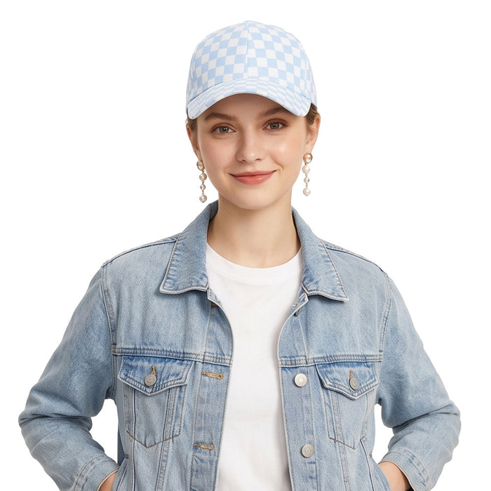 Wholesale Chic Checkerboard Baseball Cap Summer Sun Protection Everyday Hat