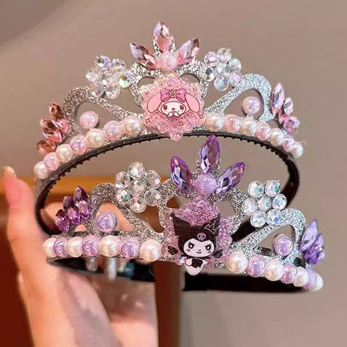 Wholesale Cute cartoon kids'  rhinestone crown headband