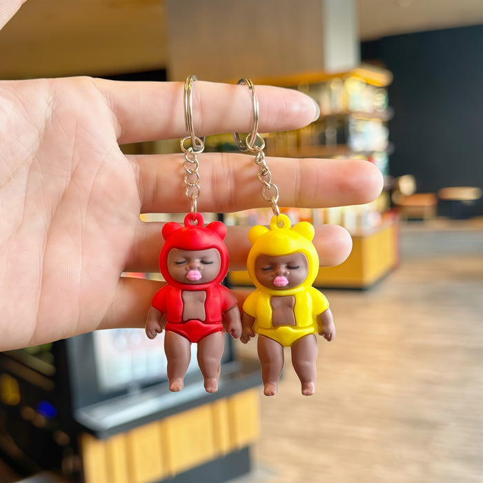 Wholesale 10pcs Black Doll Keychain Couple Bag Pendant