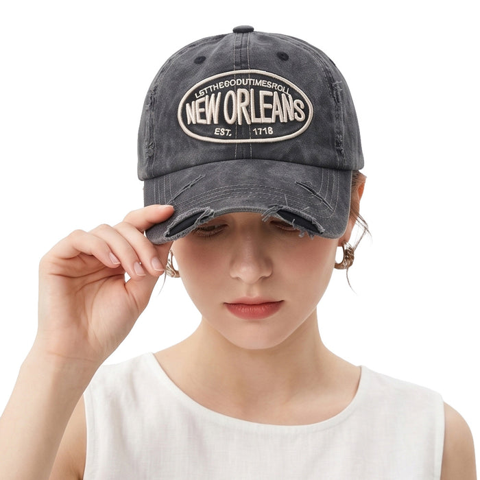 Wholesale Retro Letter Embroidered Baseball Cap - Trendy Unisex Casual Hat Perfect