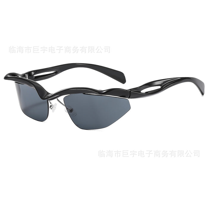 Wholesale Frameless Y2K personalized high-end Millennium punk sunglasses for outdoor cycling