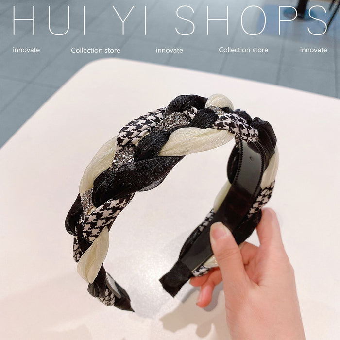 Wholesale Braided Fried Dough Twists Fabric Headband JDC-HD-HuiY023