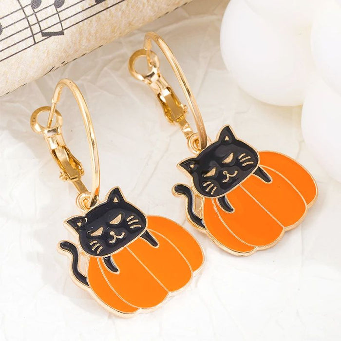 Wholesale Pumpkin Earrings Halloween Personality Party Earrings