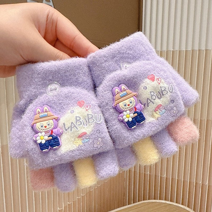 Wholesale Cute children' s winter thickened warm gloves
