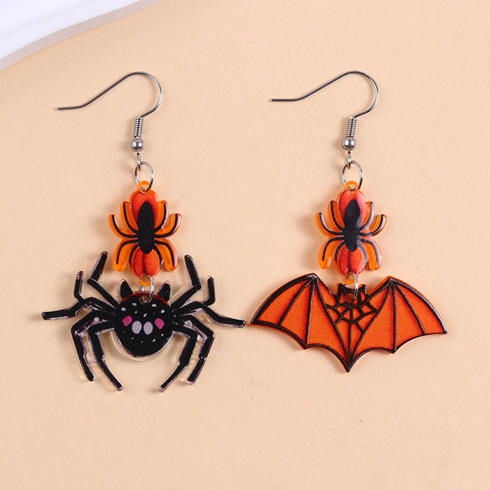 Wholesale Acrylic Earrings  Ghost Pumpkin Cartoon Spider Earrings for Women