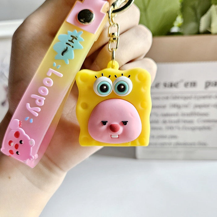 Wholesale Silicone Cartoon Doll Keychain JDC-KC-MingT096