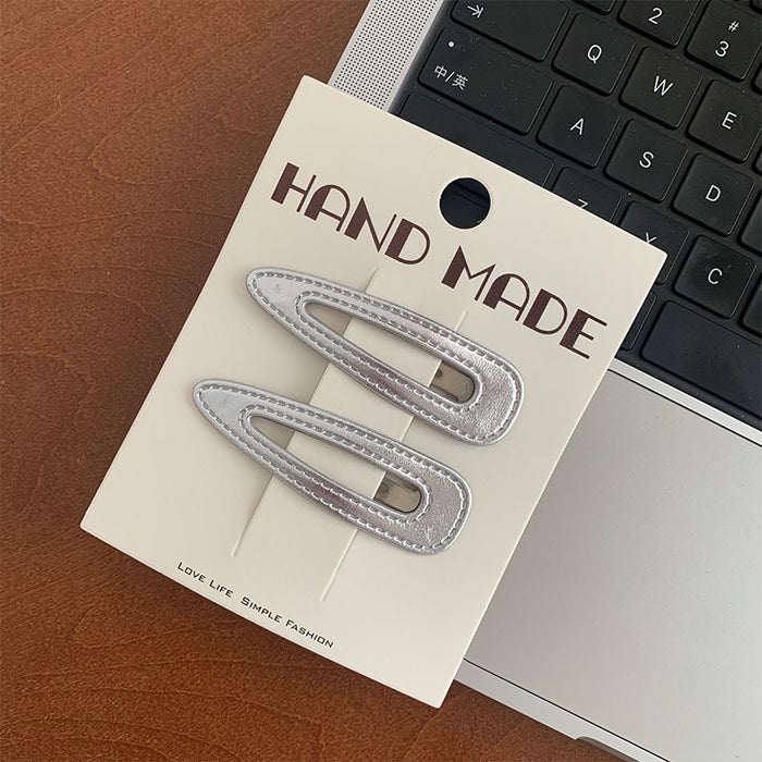 Wholesale Metal silver large star side clip simple hair clip basic versatile hair clip