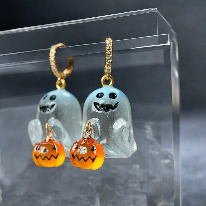 Wholesale Stainless Steel Earrings Ghost Pumpkin Earrings Women Ear Jewelry