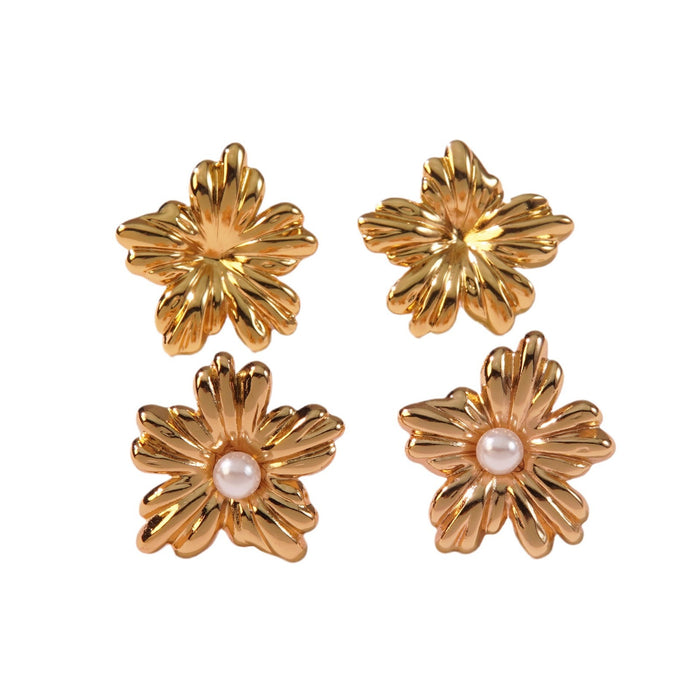 Wholesale Irregular Three-dimensional Flower Earrings JDC-ES-JW008