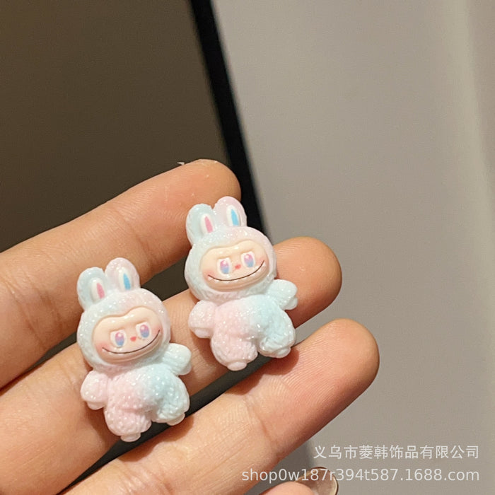 Wholesale Silver Needle Colorful Cartoon Cute Fashion Earrings