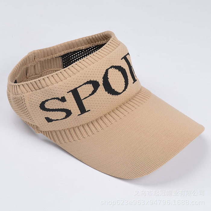 Wholesale Outdoor baseball cap, sports top cap, letter breathable, elongated brim, knitted